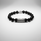 Regal King Signature Black Onyx Bead & 925 Sterling Silver Bracelet