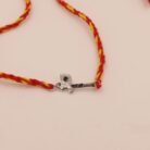 Divine Flute Rakhi (Sterling Silver 925) in Auspicious Kalawa