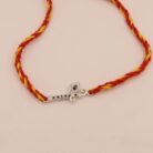 Divine Flute Rakhi (Sterling Silver 925) in Auspicious Kalawa