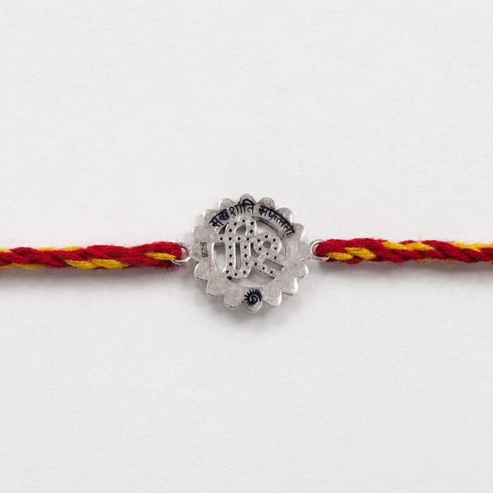 Divine Shree Rakhi (Sterling Silver 925) in Auspicious Kalawa